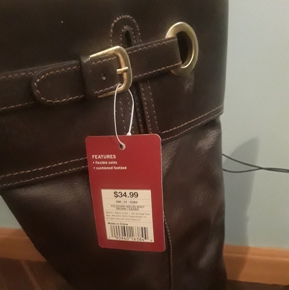 Merona chocolate brown knee high boots - Picture 7 of 8